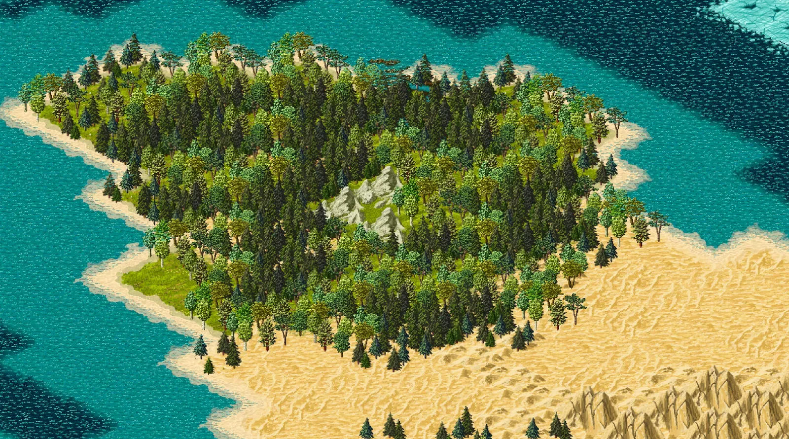 Forests of varying density across the isometric map
