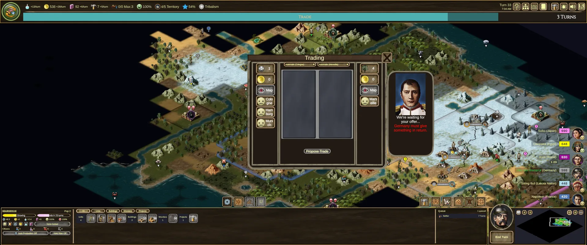 Bargaining with France